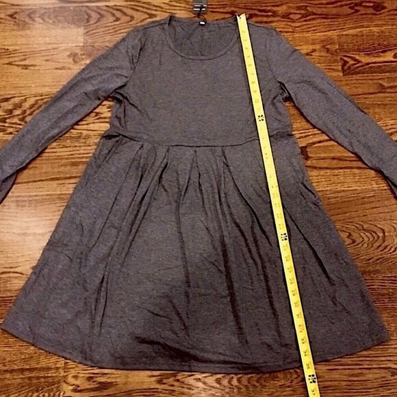 Women’s Grey Soft Pleated Dress with Pockets Fits L/XL - Picture 6 of 6